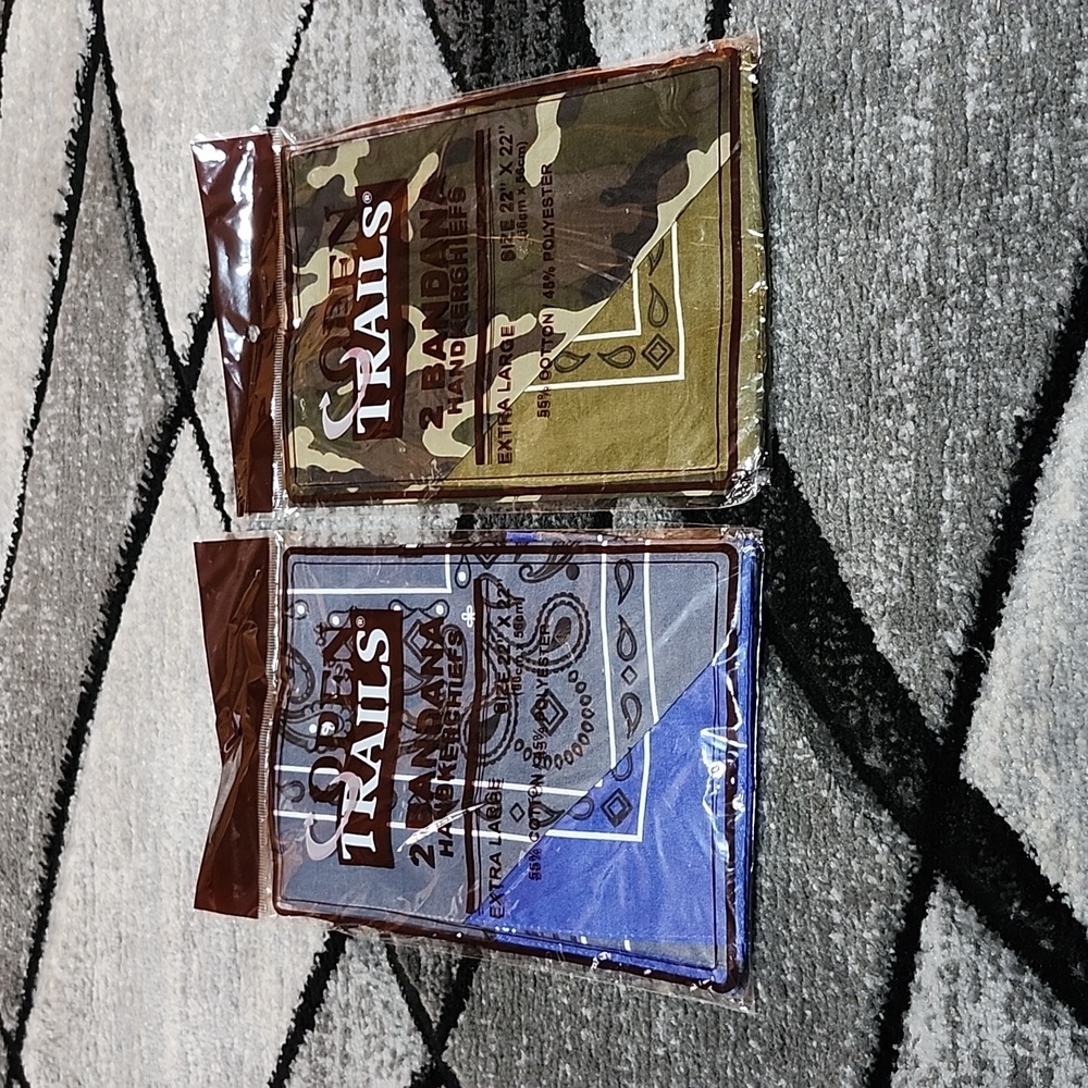 OPEN TRAILS EXTRA LARGE BANDANA/ HANDKERCHIEFS BUNDLE